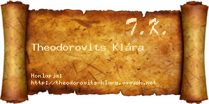 Theodorovits Klára névjegykártya